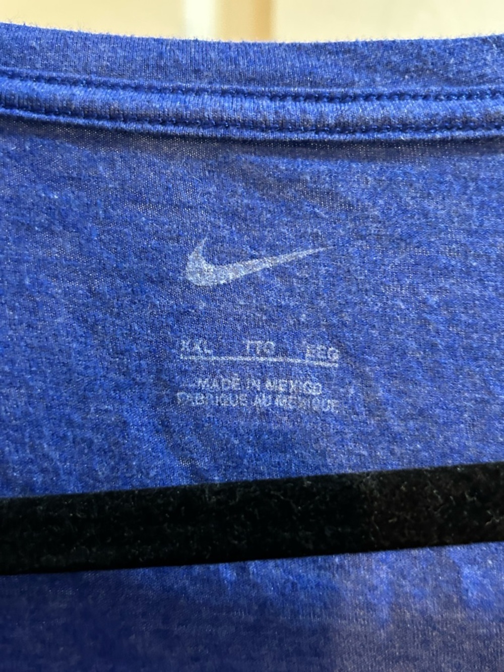 Nike Royal Blue Tee with White Swoosh - Picture 2 of 2